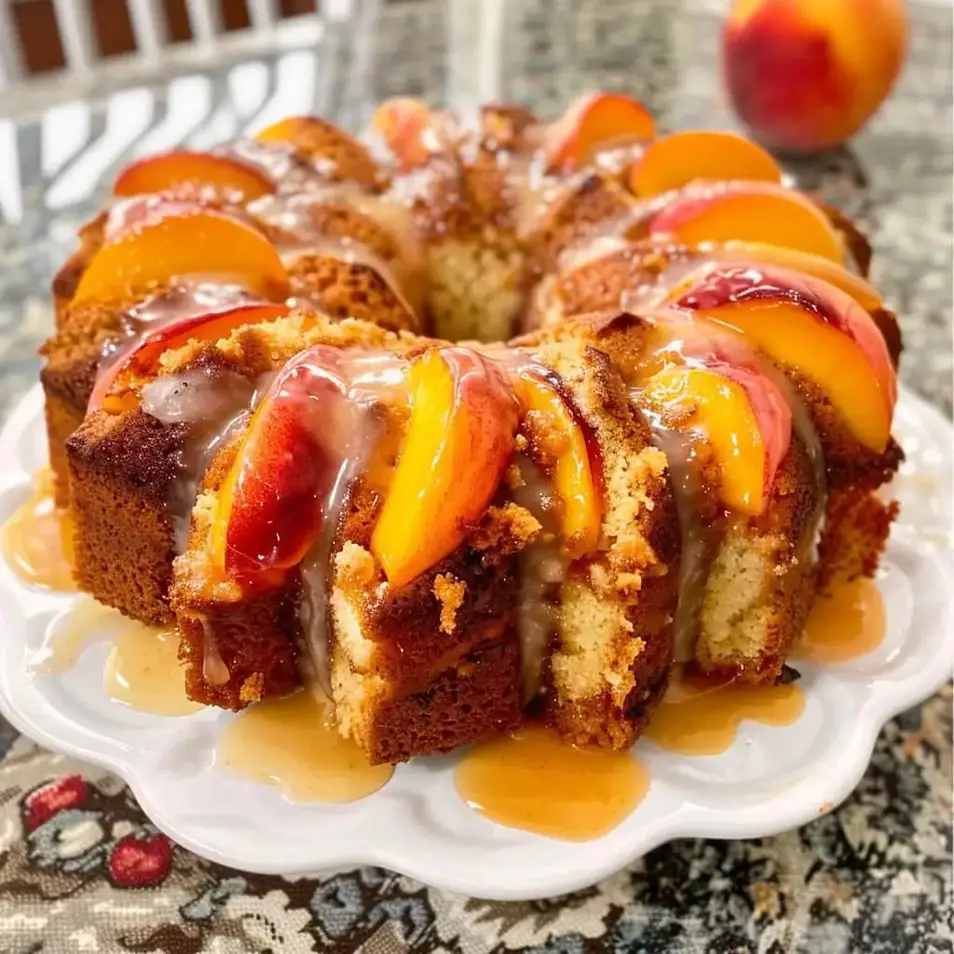 Golden Peach Pound Cake